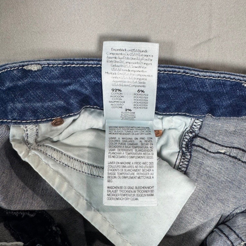 Mother The Looker Ankle Fray Jeans Fast Times Wash Blue Contemporary Sz 27 USA - Picture 11 of 11
